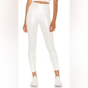 Beyond Yoga Powershine Viper High Waisted Midi Legging White Active Women Medium